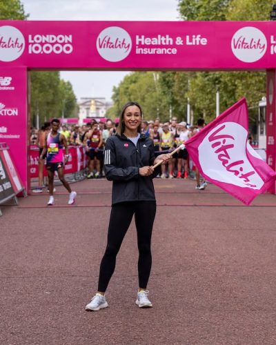 Dame Jessica Ennis-Hill prepares to start The Vitality London 10,000, Sunday 28th September 2025. Photo: Jason Ludlow for London Marathon Events For further information: media@londonmarathonevents.co.uk